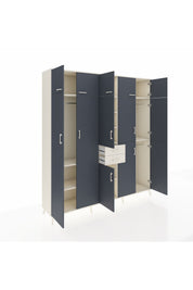 Hyperion Dolap 10 Raflı 2 Çekmeceli 3 Askılı 220x44x243 Aytaşı-Antrasit/Aytaşı