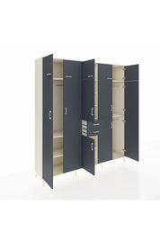 Hyperion Dolap 10 Raflı 2 Çekmeceli 3 Askılı 220x44x243 Aytaşı-Antrasit/Antrasit