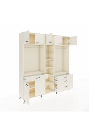 Hyperion Dolap 11 Raflı 4 Çekmeceli 2 Askılı 220x44x243 Aytaşı-Aytaşı/Aytaşı