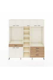 Hyperion Dolap 11 Raflı 4 Çekmeceli 2 Askılı 220x44x243 Aytaşı-Aytaşı/Çam