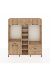 Hyperion Dolap 11 Raflı 4 Çekmeceli 2 Askılı 220x44x243 - S553M030V21B