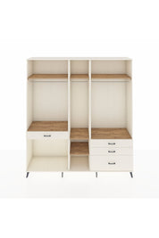 Hyperion Dolap 7 Raflı 4 Çekmeceli 3 Askılı 220x44x243 Aytaşı-Çam/Aytaşı