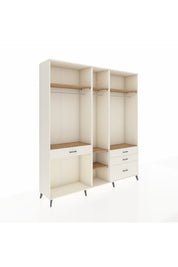 Hyperion Dolap 7 Raflı 4 Çekmeceli 3 Askılı 220x44x243 Aytaşı-Çam/Aytaşı