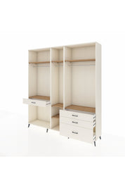 Hyperion Dolap 7 Raflı 4 Çekmeceli 3 Askılı 220x44x243 Aytaşı-Çam/Aytaşı