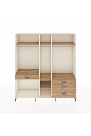 Hyperion Dolap 7 Raflı 4 Çekmeceli 3 Askılı 220x44x243 Aytaşı-Çam/Çam