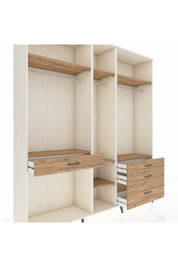 Hyperion Dolap 7 Raflı 4 Çekmeceli 3 Askılı 220x44x243 Aytaşı-Çam/Çam