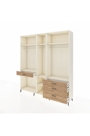 Hyperion Dolap 7 Raflı 4 Çekmeceli 3 Askılı 220x44x243 Aytaşı-Aytaşı/Çam