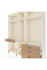 Hyperion Dolap 7 Raflı 4 Çekmeceli 3 Askılı 220x44x243 Aytaşı-Aytaşı/Çam