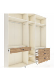 Hyperion Dolap 7 Raflı 4 Çekmeceli 3 Askılı 220x44x243 Aytaşı-Aytaşı/Çam