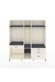 Hyperion Dolap 7 Raflı 4 Çekmeceli 3 Askılı 220x44x243 Aytaşı-Antrasit/Aytaşı