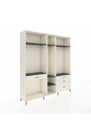 Hyperion Dolap 7 Raflı 4 Çekmeceli 3 Askılı 220x44x243 Aytaşı-Antrasit/Aytaşı