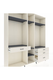 Hyperion Dolap 7 Raflı 4 Çekmeceli 3 Askılı 220x44x243 Aytaşı-Antrasit/Aytaşı