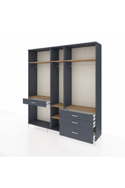 Hyperion Dolap 7 Raflı 4 Çekmeceli 3 Askılı 220x44x243 - S553M031V11B