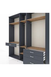 Hyperion Dolap 7 Raflı 4 Çekmeceli 3 Askılı 220x44x243 - S553M031V11B