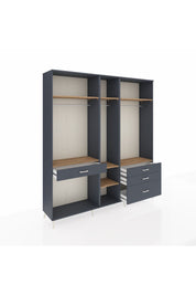 Hyperion Dolap 7 Raflı 4 Çekmeceli 3 Askılı 220x44x243 - S553M031V11B