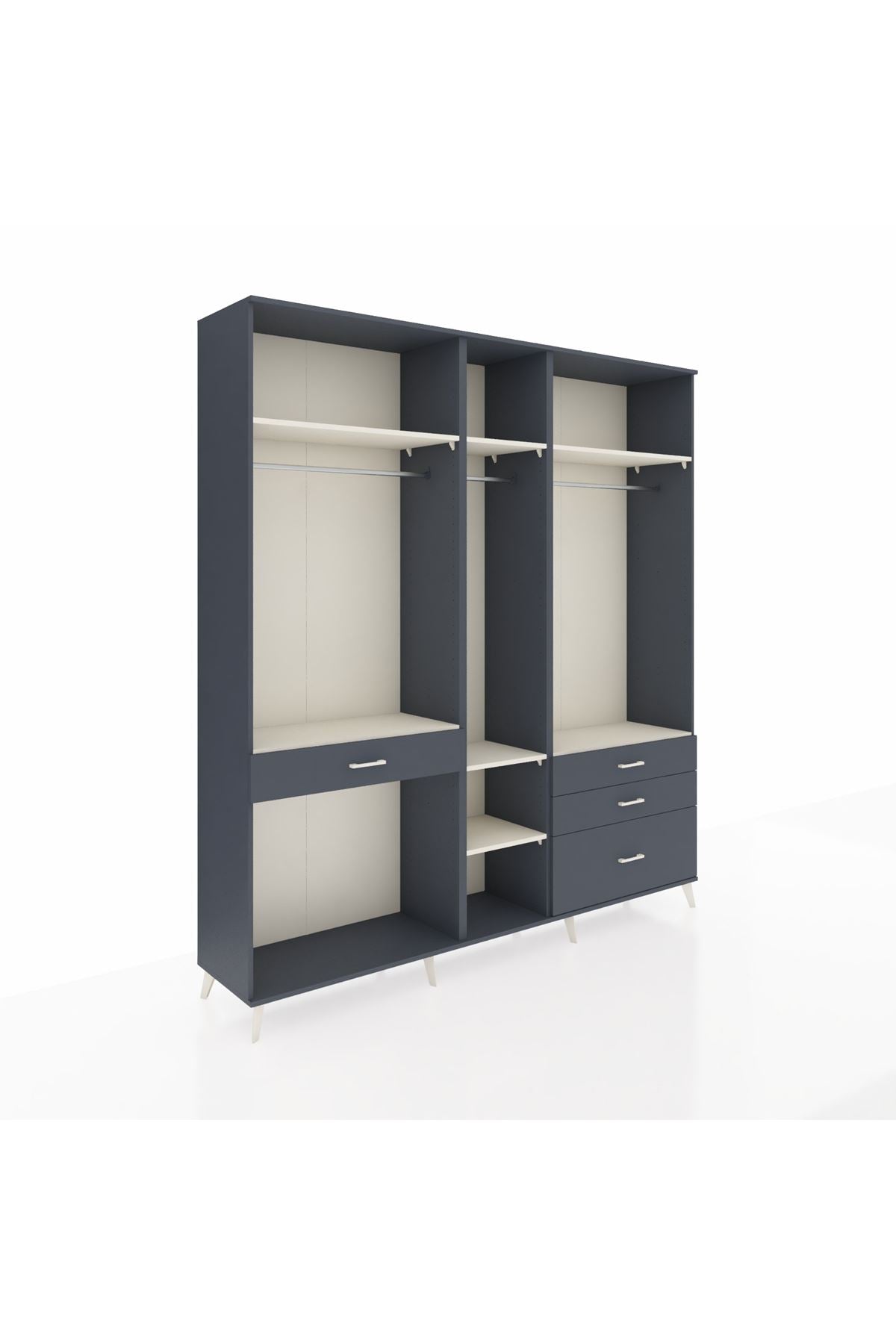 Hyperion Dolap 7 Raflı 4 Çekmeceli 3 Askılı 220x44x243 - S553M031V14B