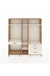 Hyperion Dolap 7 Raflı 4 Çekmeceli 3 Askılı 220x44x243 Çam-Aytaşı/Aytaşı