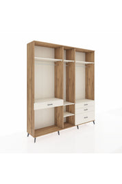 Hyperion Dolap 7 Raflı 4 Çekmeceli 3 Askılı 220x44x243 Çam-Aytaşı/Aytaşı