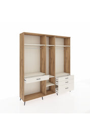 Hyperion Dolap 7 Raflı 4 Çekmeceli 3 Askılı 220x44x243 Çam-Aytaşı/Aytaşı