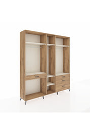 Hyperion Dolap 7 Raflı 4 Çekmeceli 3 Askılı 220x44x243 Çam-Aytaşı/Çam