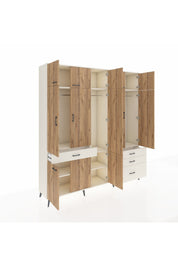 Hyperion Dolap 8 Raflı 4 Çekmeceli 3 Askılı 220x44x243 Aytaşı-Çam/Aytaşı