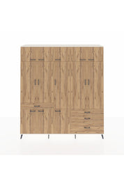 Hyperion Dolap 8 Raflı 4 Çekmeceli 3 Askılı 220x44x243 Aytaşı-Çam/Çam