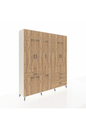 Hyperion Dolap 8 Raflı 4 Çekmeceli 3 Askılı 220x44x243 Aytaşı-Çam/Çam
