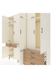 Hyperion Dolap 8 Raflı 4 Çekmeceli 3 Askılı 220x44x243 Aytaşı-Aytaşı/Çam