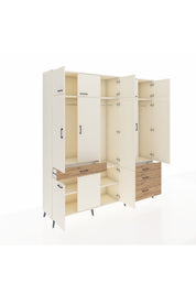 Hyperion Dolap 8 Raflı 4 Çekmeceli 3 Askılı 220x44x243 Aytaşı-Aytaşı/Çam
