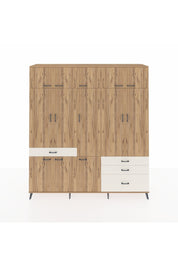 Hyperion Dolap 8 Raflı 4 Çekmeceli 3 Askılı 220x44x243 Çam-Çam/Aytaşı