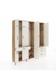 Hyperion Dolap 8 Raflı 4 Çekmeceli 3 Askılı 220x44x243 Çam-Aytaşı/Aytaşı