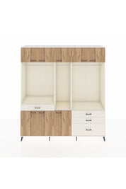 Hyperion Dolap 8 Raflı 4 Çekmeceli 3 Askılı 220x44x243 Aytaşı-Çam/Aytaşı