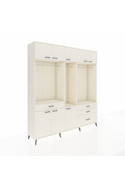 Hyperion Dolap 8 Raflı 4 Çekmeceli 3 Askılı 220x44x243 Aytaşı-Aytaşı/Aytaşı