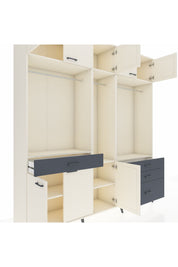 Hyperion Dolap 8 Raflı 4 Çekmeceli 3 Askılı 220x44x243 Aytaşı-Aytaşı/Antrasit