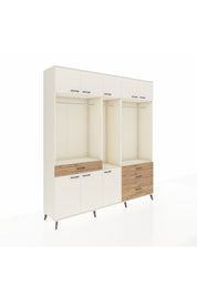 Hyperion Dolap 8 Raflı 4 Çekmeceli 3 Askılı 220x44x243 Aytaşı-Aytaşı/Çam