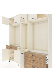 Hyperion Dolap 8 Raflı 4 Çekmeceli 3 Askılı 220x44x243 Aytaşı-Aytaşı/Çam