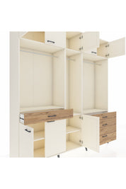 Hyperion Dolap 8 Raflı 4 Çekmeceli 3 Askılı 220x44x243 Aytaşı-Aytaşı/Çam