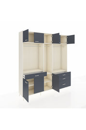 Hyperion Dolap 8 Raflı 4 Çekmeceli 3 Askılı 220x44x243 Aytaşı-Antrasit/Antrasit