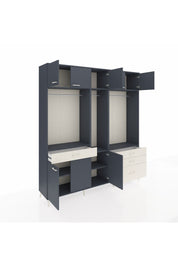 Hyperion Dolap 8 Raflı 4 Çekmeceli 3 Askılı 220x44x243 Antrasit-Antrasit/Aytaşı