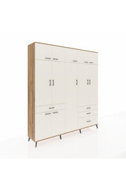 Hyperion Dolap 11 Raflı 4 Çekmeceli 2 Askılı 220x44x243 Çam-Aytaşı/Aytaşı