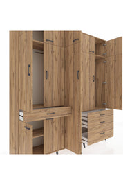 Hyperion Dolap 11 Raflı 4 Çekmeceli 2 Askılı 220x44x243 - S553M029V21B