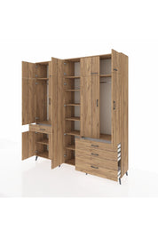 Hyperion Dolap 11 Raflı 4 Çekmeceli 2 Askılı 220x44x243 - S553M029V21B