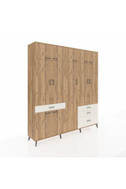 Hyperion Dolap 11 Raflı 4 Çekmeceli 2 Askılı 220x44x243 Çam-Çam/Aytaşı