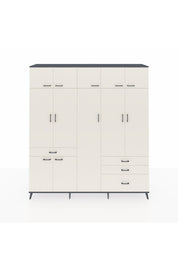 Hyperion Dolap 11 Raflı 4 Çekmeceli 2 Askılı 220x44x243 Antrasit-Aytaşı/Aytaşı