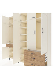 Hyperion Dolap 11 Raflı 4 Çekmeceli 2 Askılı 220x44x243 Aytaşı-Aytaşı/Çam