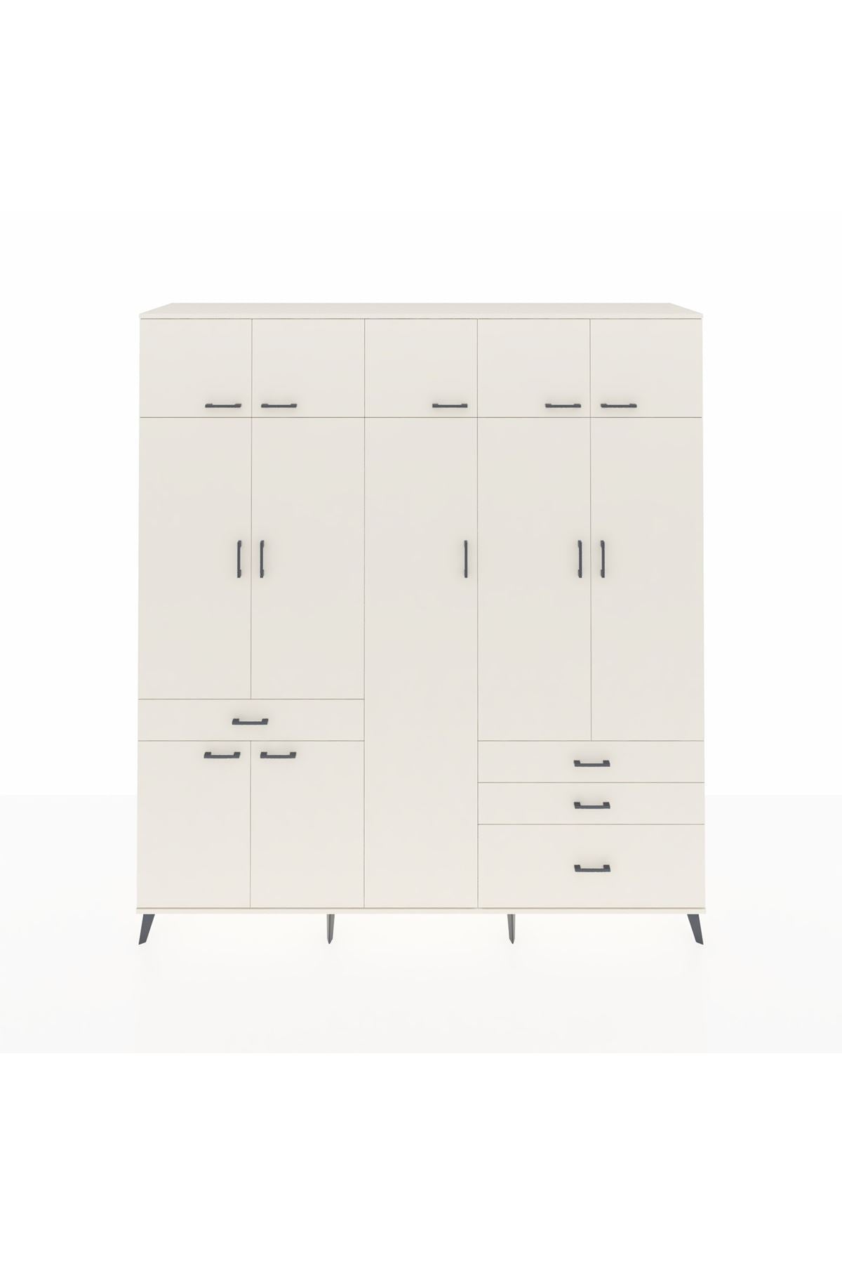 Hyperion Dolap 11 Raflı 4 Çekmeceli 2 Askılı 220x44x243 Aytaşı-Aytaşı/Aytaşı