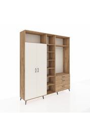 Hyperion Dolap 9 Raflı 3 Çekmeceli 2 Askılı 220x44x243 Çam-Aytaşı/Çam