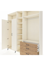 Hyperion Dolap 9 Raflı 3 Çekmeceli 2 Askılı 220x44x243 Aytaşı-Aytaşı/Çam