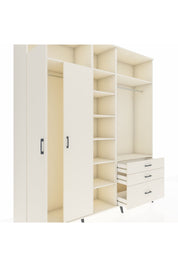 Hyperion Dolap 9 Raflı 3 Çekmeceli 2 Askılı 220x44x243 Aytaşı-Aytaşı/Aytaşı