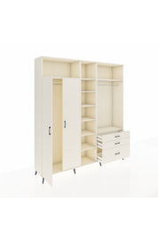 Hyperion Dolap 9 Raflı 3 Çekmeceli 2 Askılı 220x44x243 Aytaşı-Aytaşı/Aytaşı